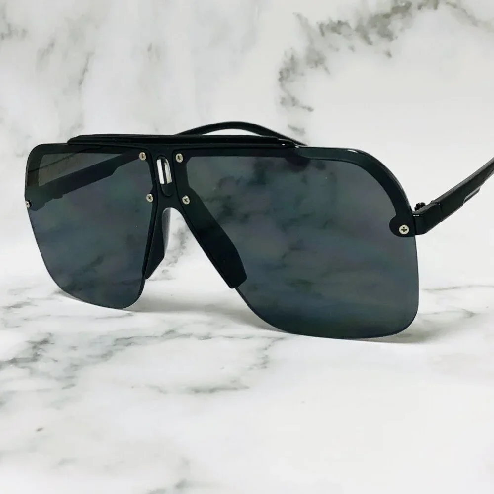 Men Women Sunglasses Fashion Retro Black Frame Square Frame Lentes Gafas Humbres